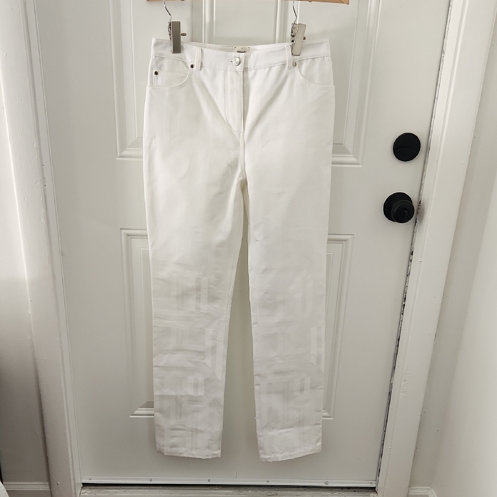 Hermes White Straight Leg Jeans Versatile Spring Essential